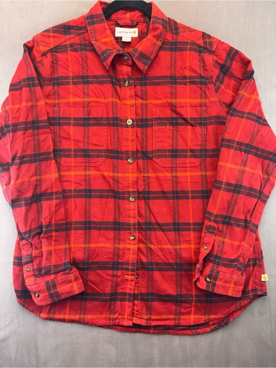Carhartt Tops - Carhartt Flannel Plaid Button Down Long Sleeve Shirt